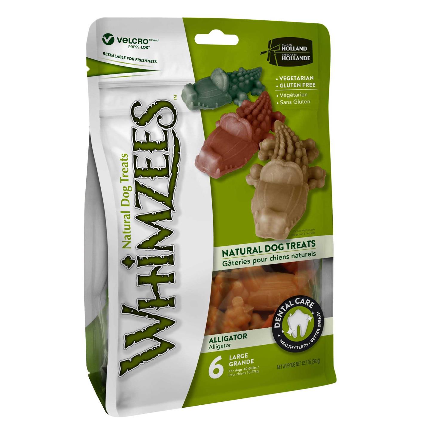 Whimzees Alligator Dental Dog Treats - Pet Supplies online store