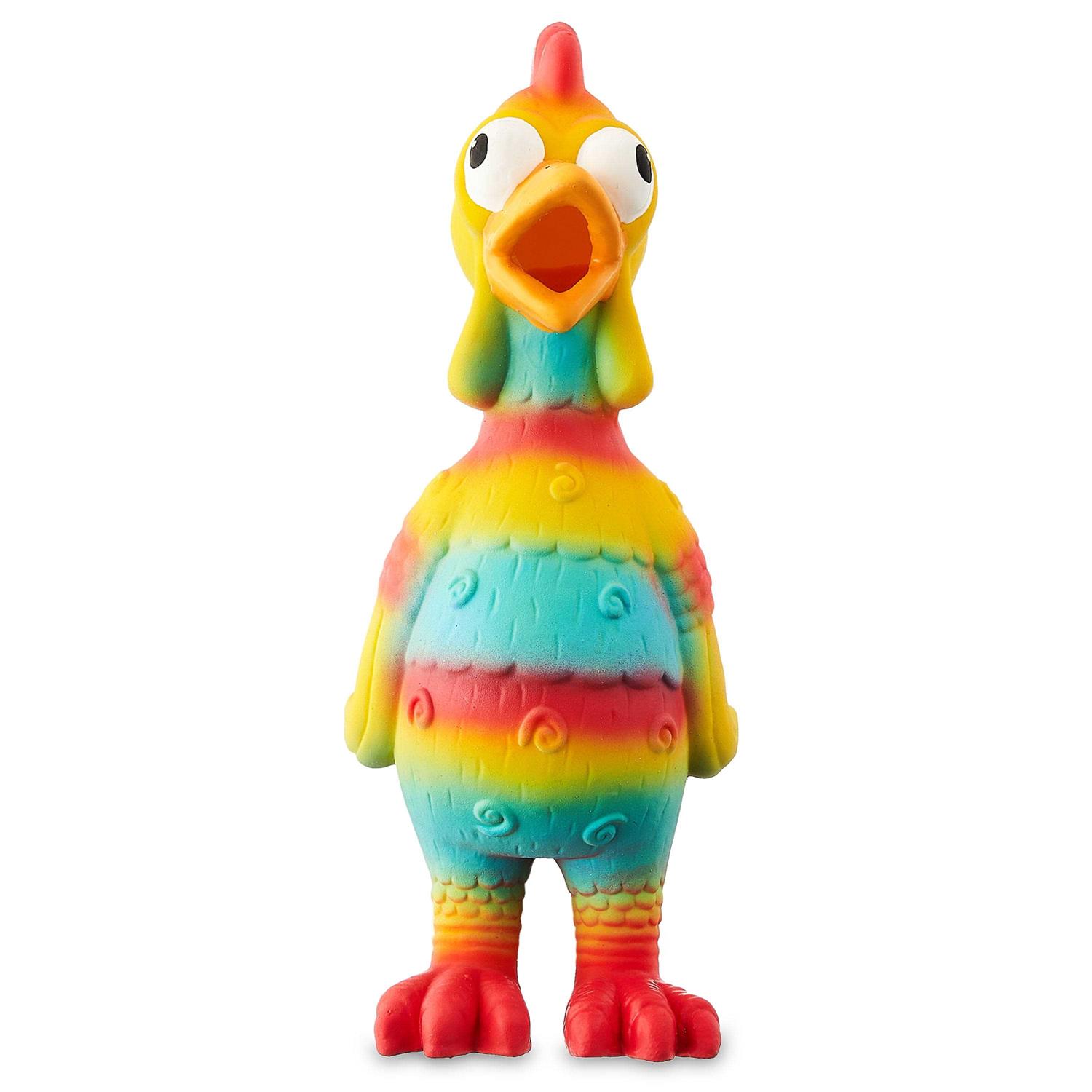 Vibrant Life Playful Buddy Tie Dye Chicken Dog Toy - Pet Supplies online store
