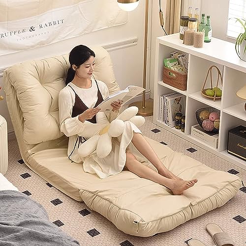 Accent Contemporary Recliner Chair, High Resilience Memory Foam Adult Lazy Chair, Single Sofa Chair Without Armrests and A Side Pocket, Lounge Chair,Accent Chair for Living Room, Bedroom, Office