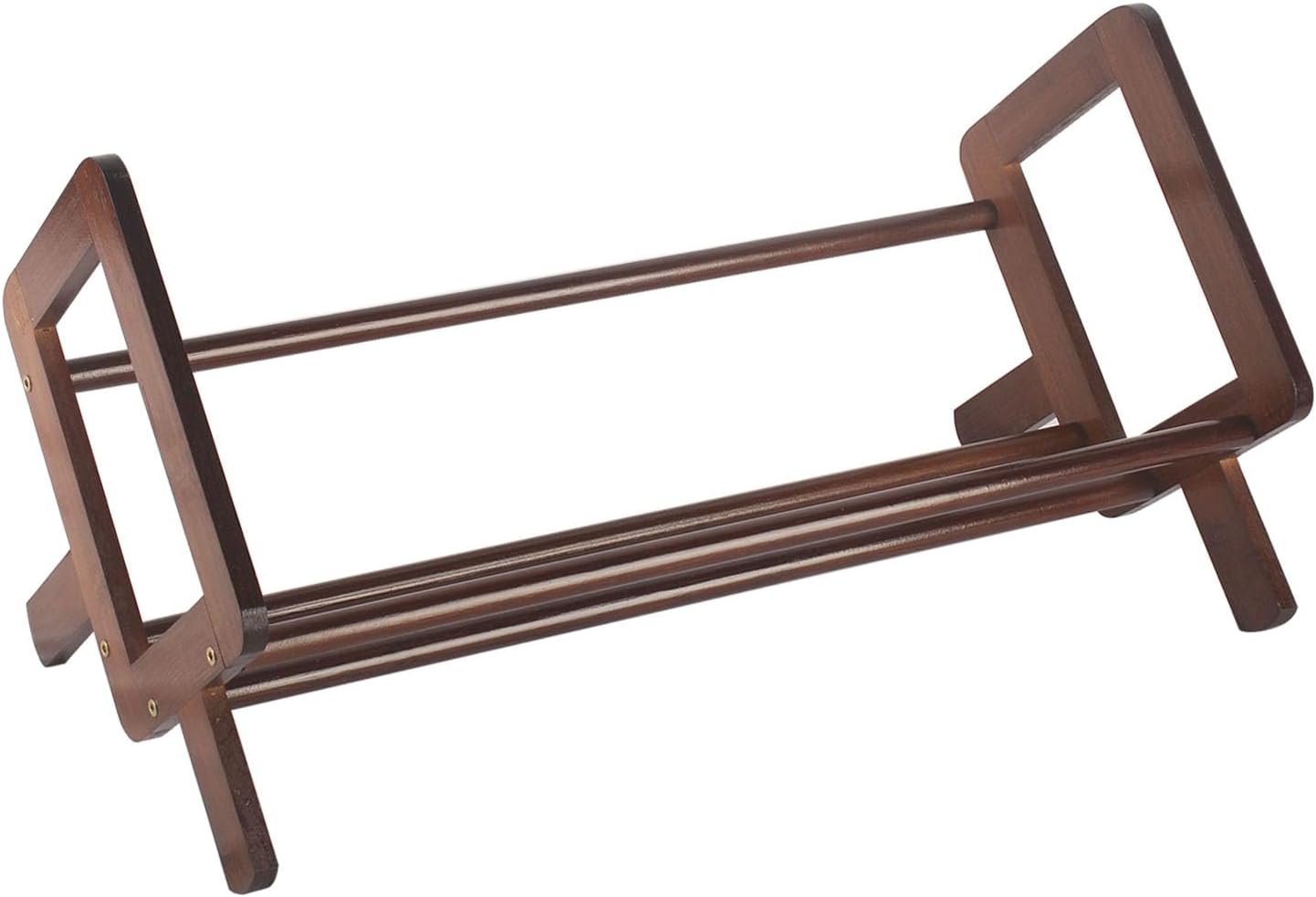 Bamboo Tabletop Bookshelf Table Top Bookshelf Tilting Bookcase Desk Shelves Desktop Storage for Books Magazine CD, Recipe Display,Tiny Bookshelf and Storage Rack in Office and Home(Brown Colour)