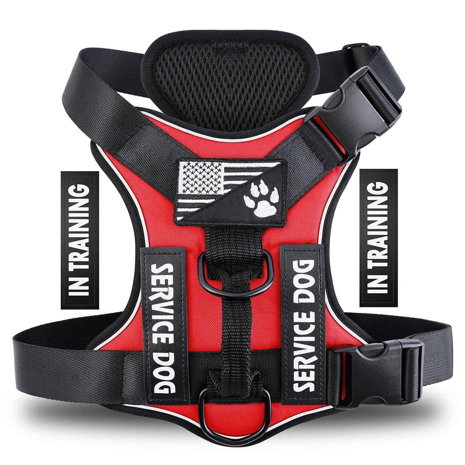 Demigreat Service Dog Harness Reflective Dog Vest Harness with 5 PCS Patches - Pet Supplies online store