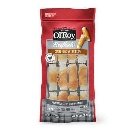 Ol' Roy Beefhide Coated Rolls with Chicken For Dogs - Pet Supplies online store