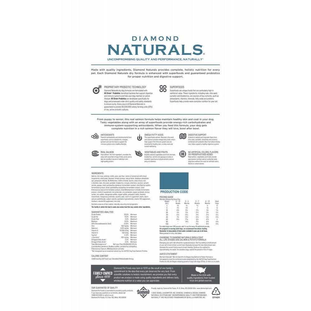 Diamond Naturals Skin & Coat Formula All Life Stages Dry Dog Food - Pet Supplies online store