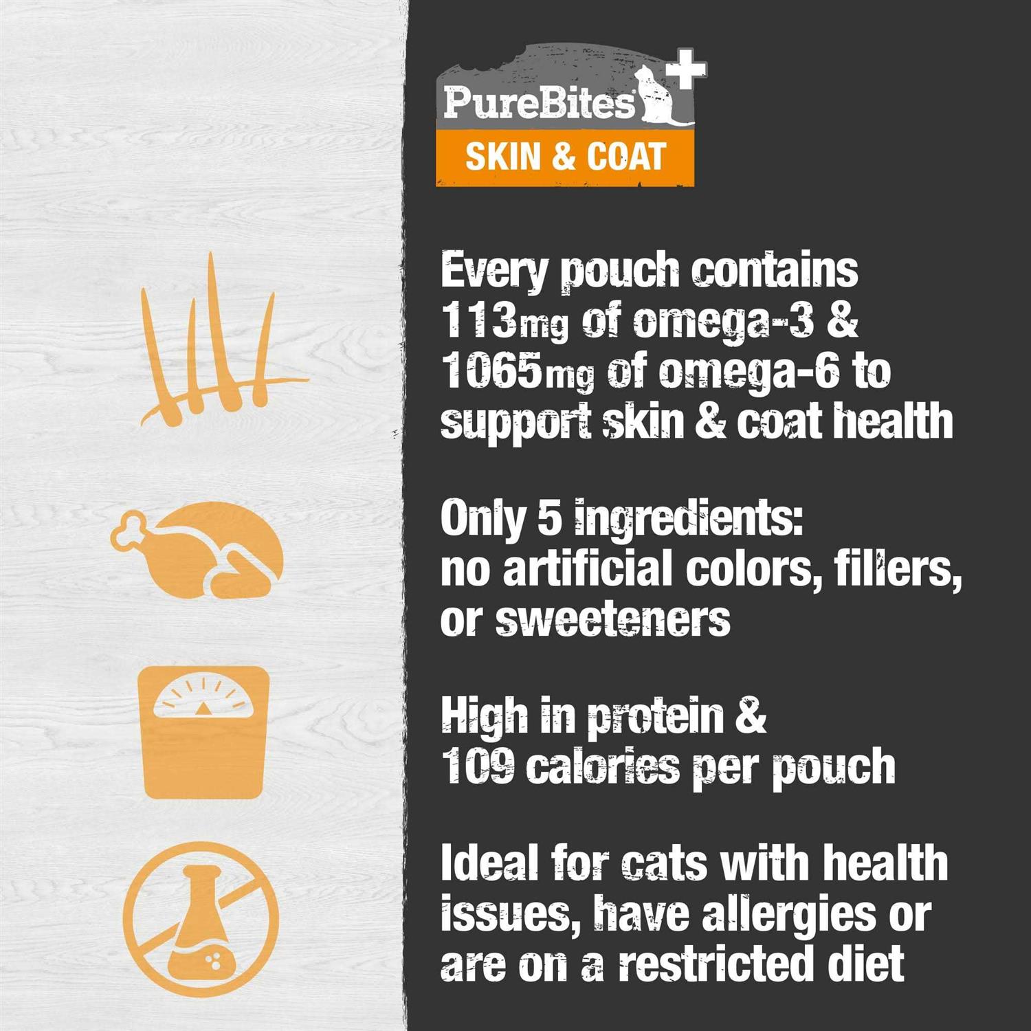 PureBites Plus Squeezables Dog Treat Topper Skin & Coat - Pet Supplies online store