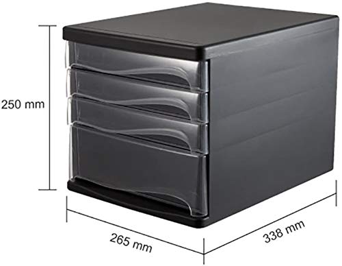 File Cabinets Plastic Storage Drawers Desk Storage Unit Organizer A4 Box ror Office (B)