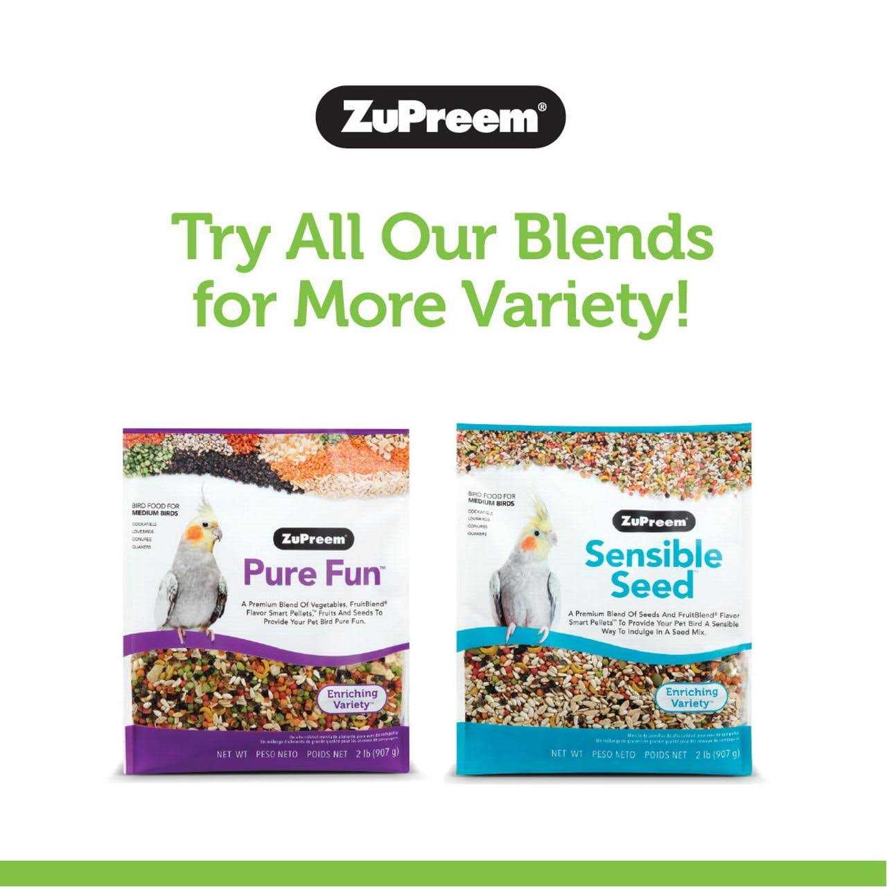 Zupreem VeggieBlend Flavor Medium Birds Bird Food - Pet Supplies online store