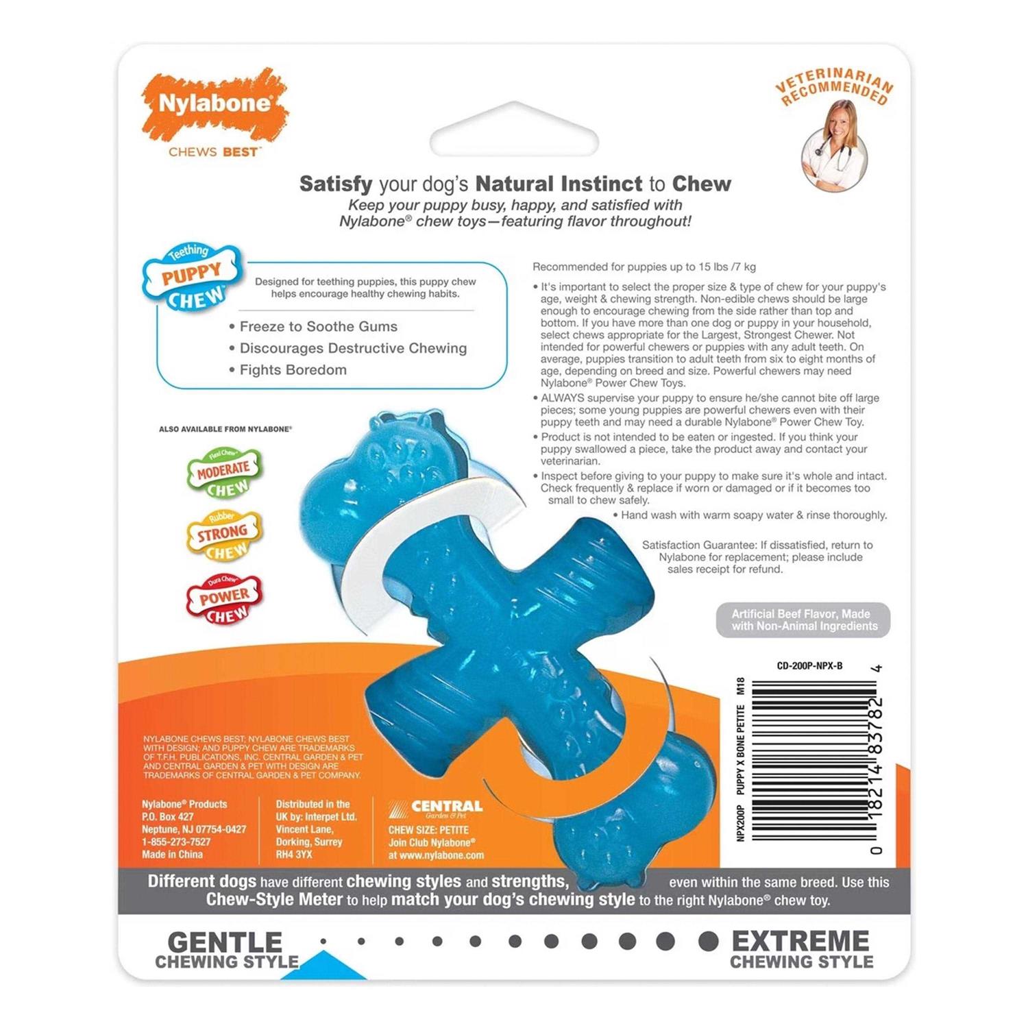 Nylabone X Bone Chew Puppy Toy - Pet Supplies online store