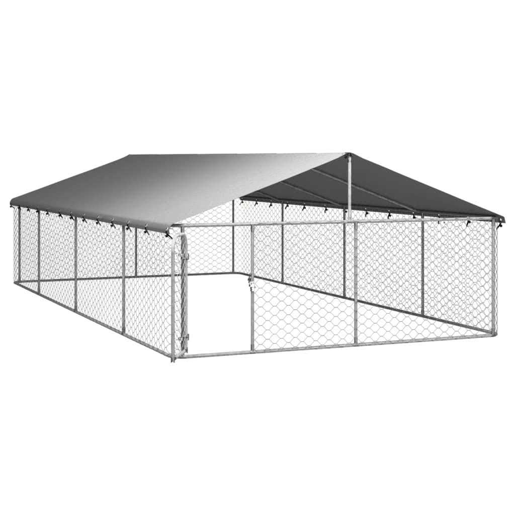 vidaXL Outdoor Dog Kennel with Roof - Pet Supplies online store