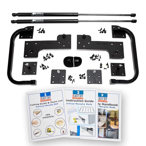 Murphy Bed Full Size Hardware Kit - Full Horizontal DIY Folding Cabinet Wall Bed for Guestroom Easy to Build, Made in USA