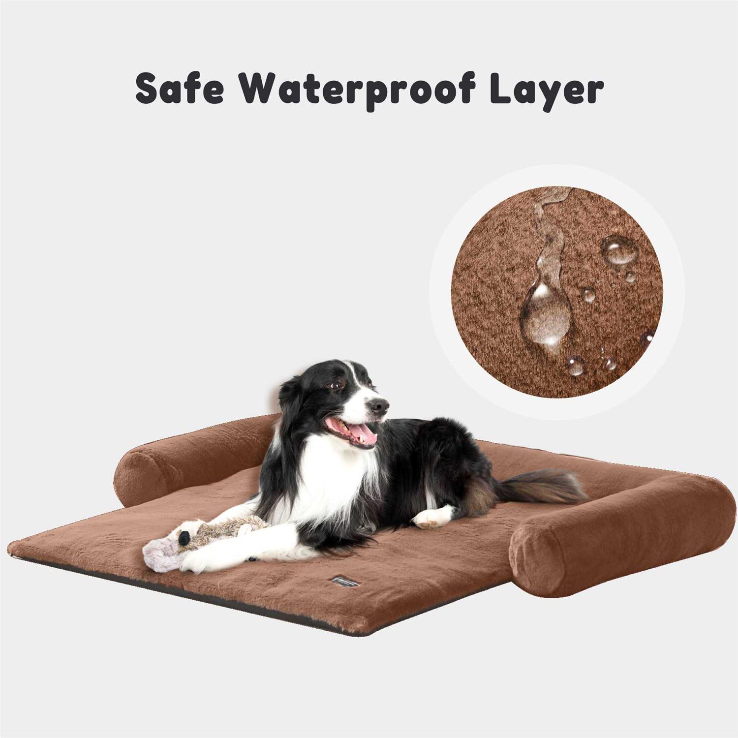 Allisandro Calming Dog Sofa Cover Bed Luxury Faux Fur Pet Couch Protector Bed - Pet Supplies online store