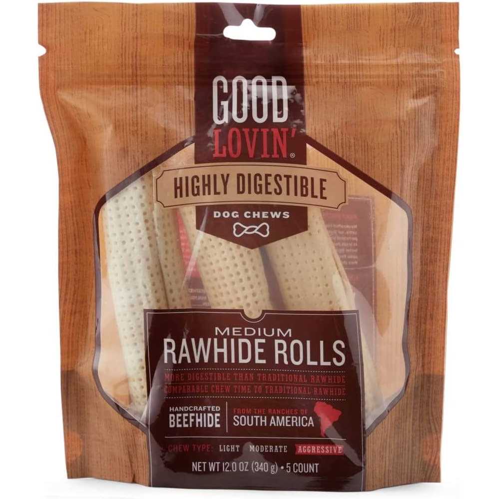 Good Lovin' Highly Digestible Rawhide Rolls for Dogs - Pet Supplies online store