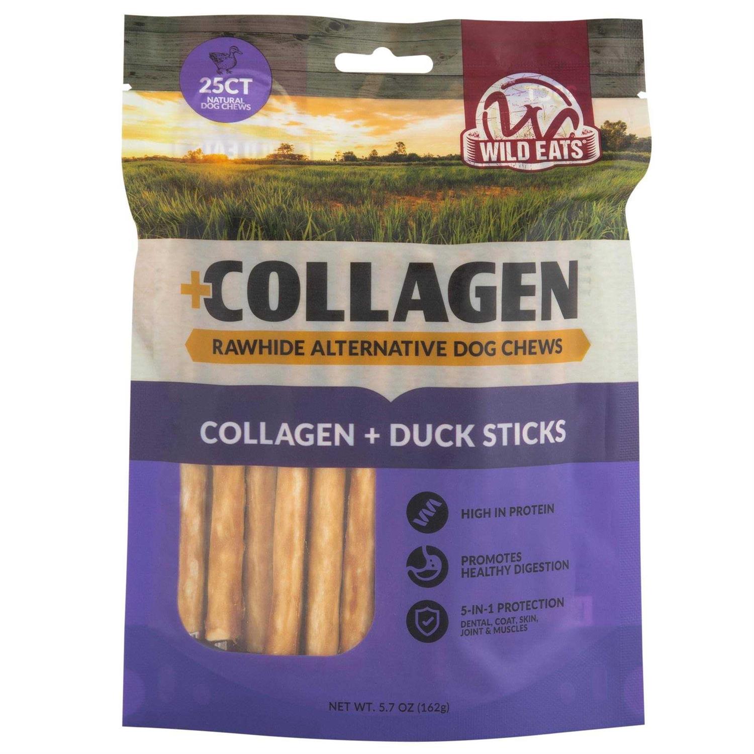 Wild Eats Beef Collagen Sticks for Dogs Long Lasting Dog Chews No Hide Dog Treat Bully Stick Rawhide Free - Pet Supplies online store