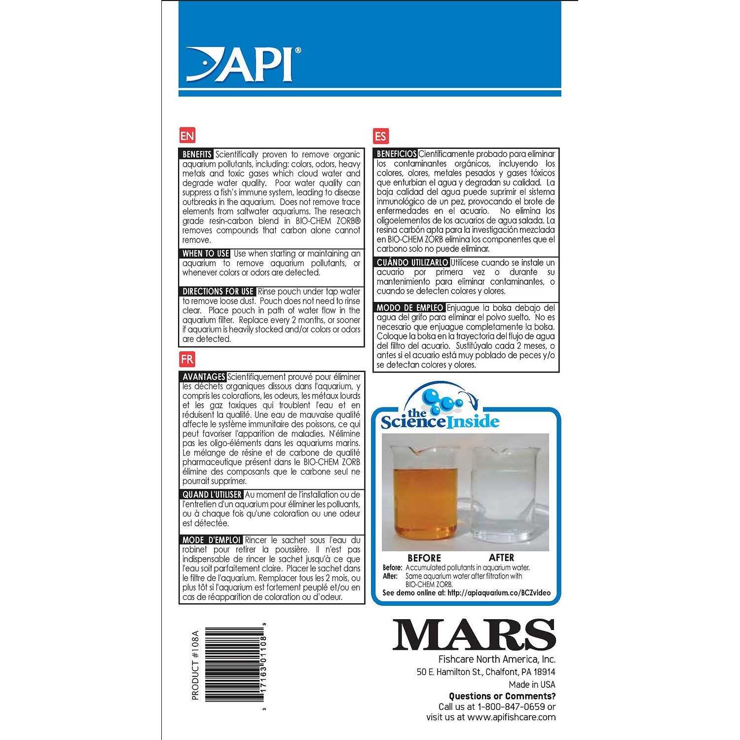 API Bio Chem Zorb - Pet Supplies online store