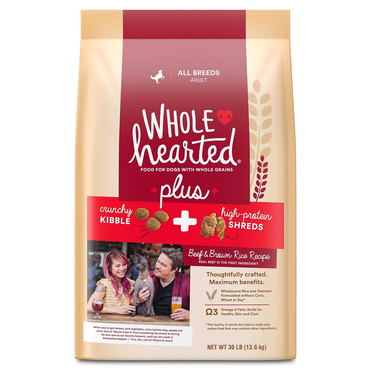 WholeHearted Plus Brown Rice Recipe with Whole Grains Dry Dog Food - Pet Supplies online store
