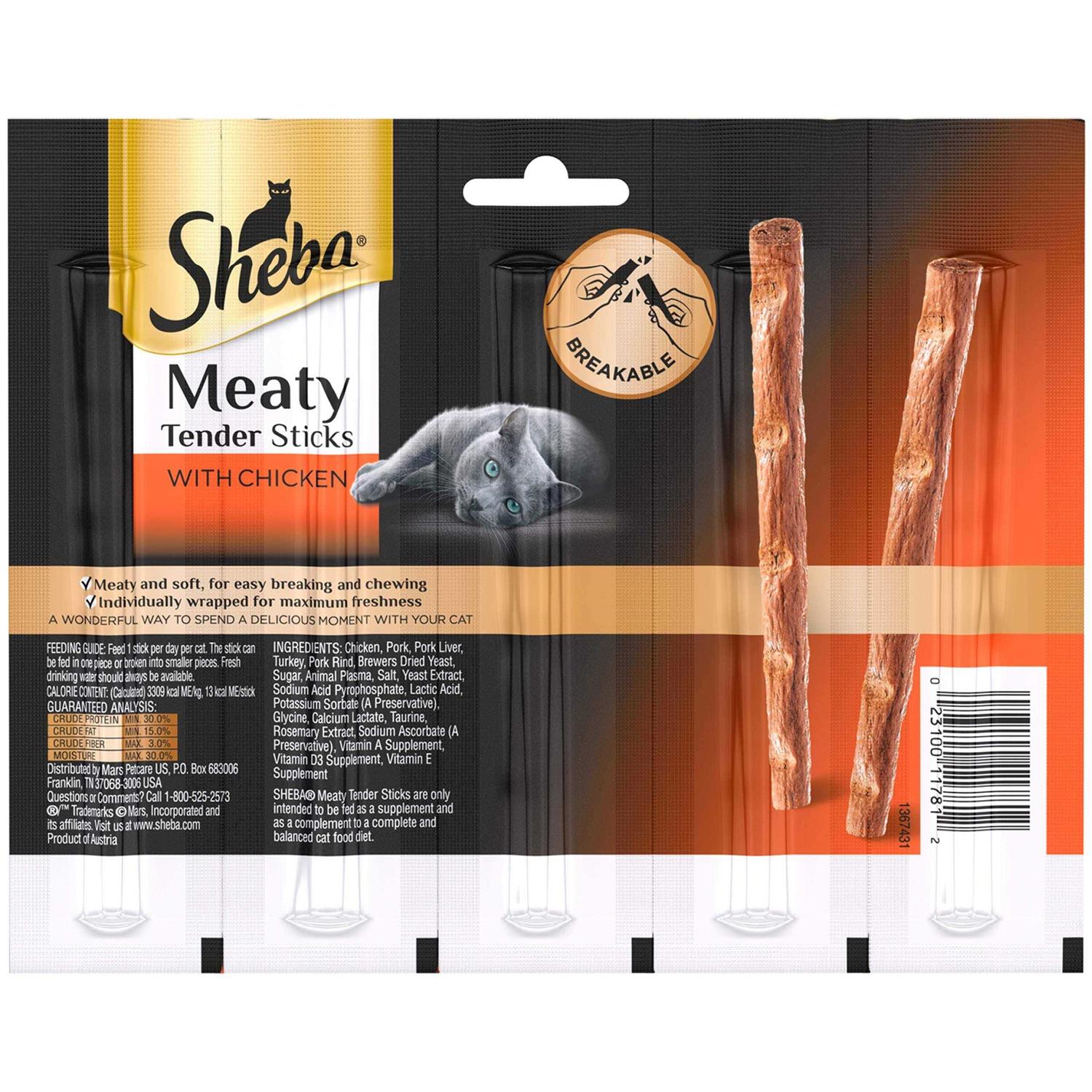 Sheba Cat Treats Meaty Tender Sticks - Pet Supplies online store