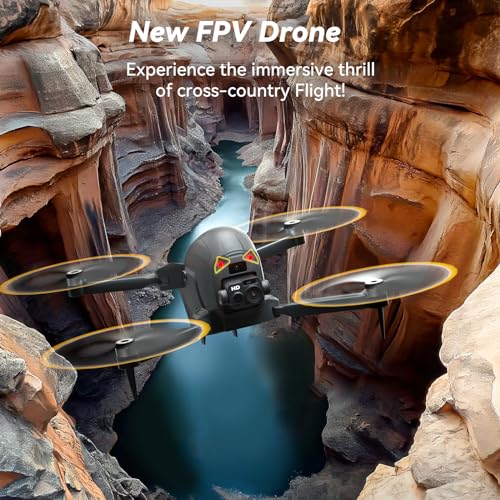 S177 FPV Drone with 1080P HD Camera for Adults Under 249g, Brushless Motor Drone, 3 Batteries, 90° Adjustable Lens, One Key Take Off/Landing, Drones for Kids Adults Beginners