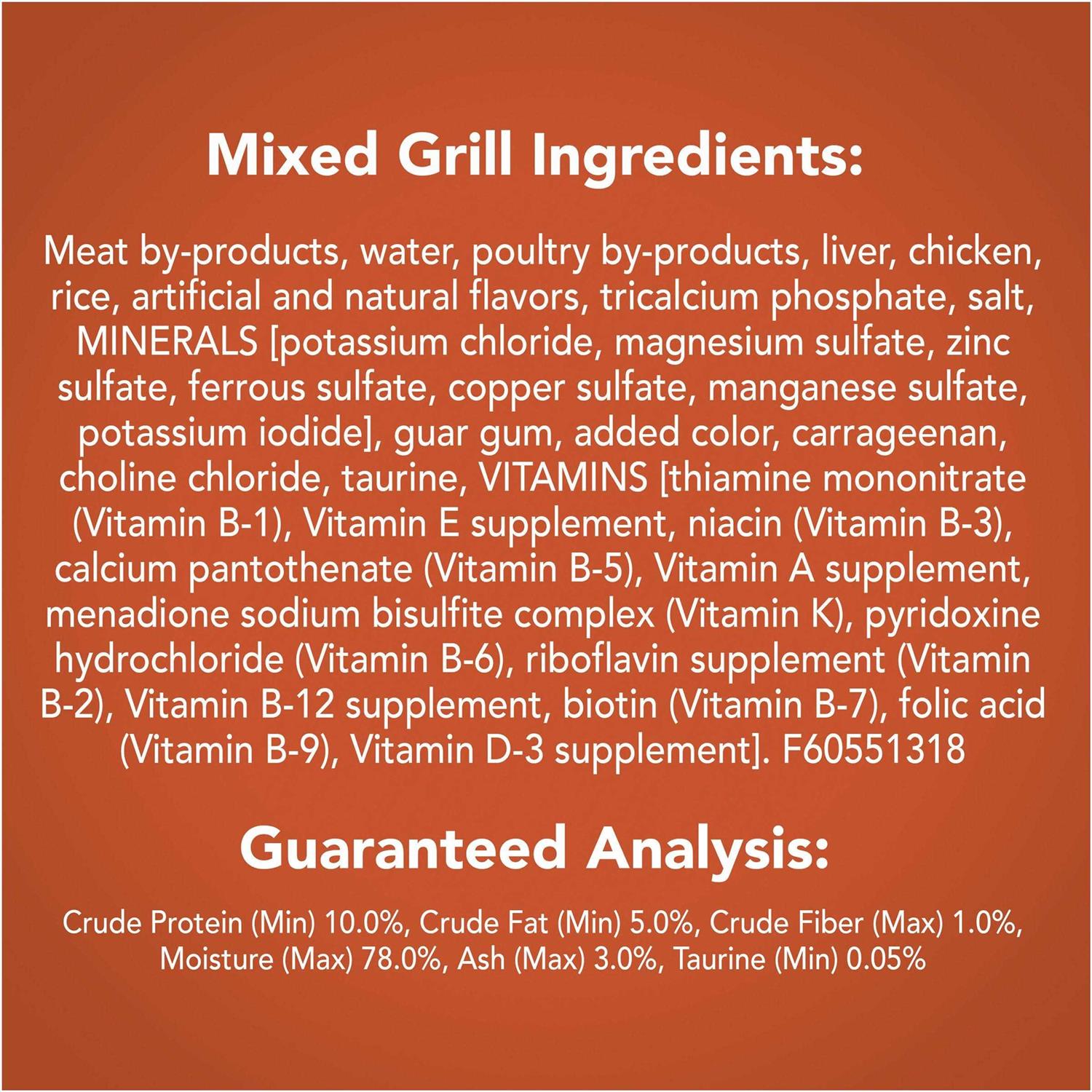 Friskies Purina Pate Mixed Grill Wet Cat Food - Pet Supplies online store