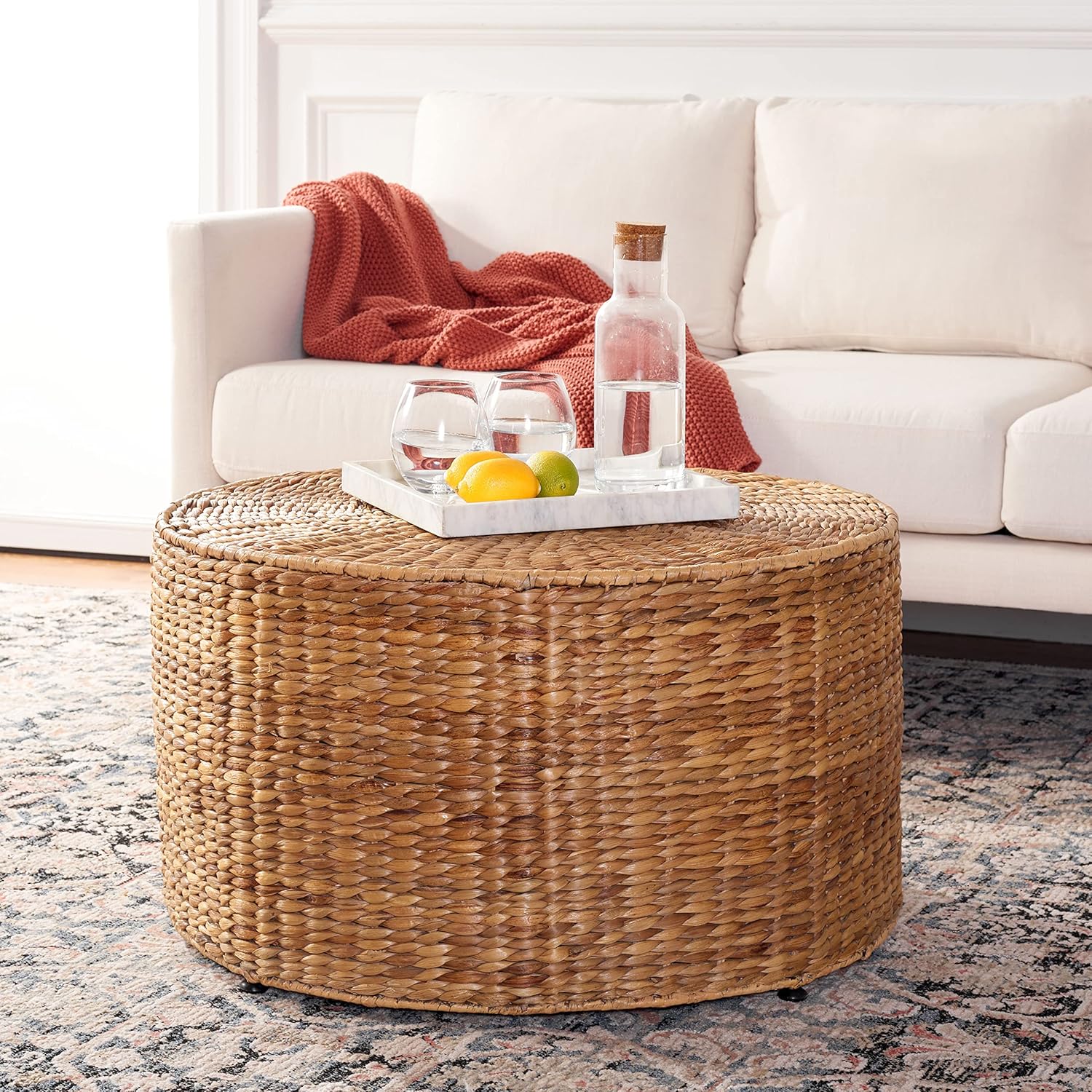 Safavieh Home Collection Jesse Wicker Coffee Table, Natural