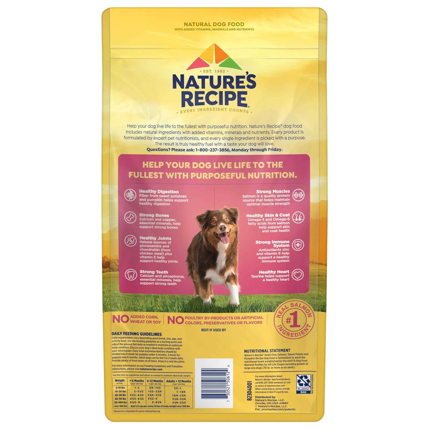 Nature's Recipe Grain Free Salmon Sweet Potato & Pumpkin Recipe Dry Dog Food - Pet Supplies online store