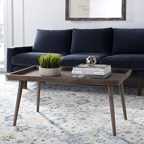 Safavieh Home Nonie Modern Slate Grey Tray Top Coffee Table