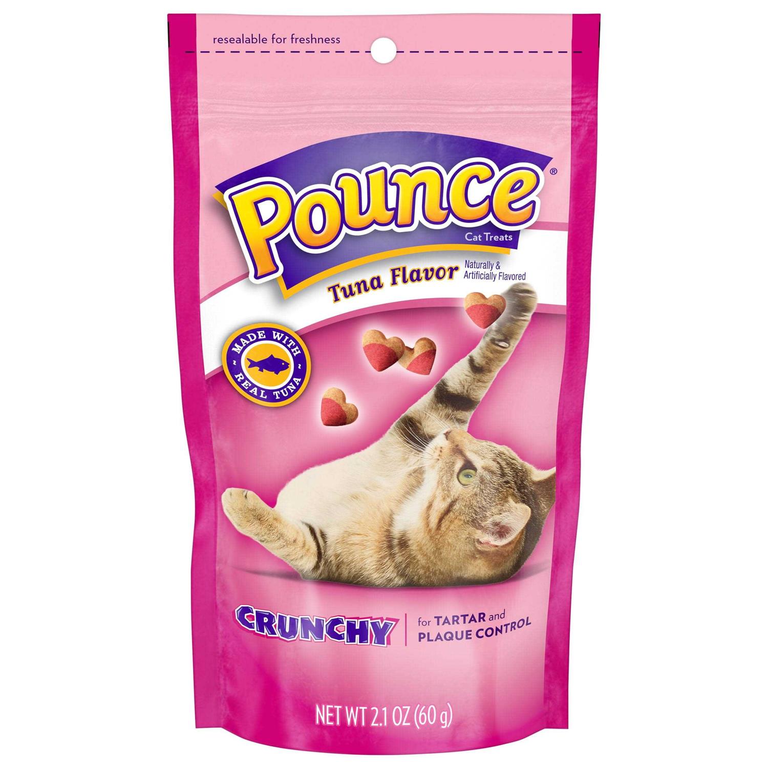Pounce Tartar Control Crunchy Tuna Flavor Cat Treats - Pet Supplies online store