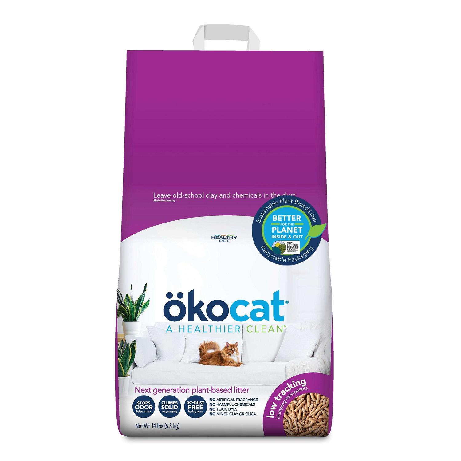 Okocat Low Tracking Clumping Mini Pellets Wood Cat Litter - Pet Supplies online store