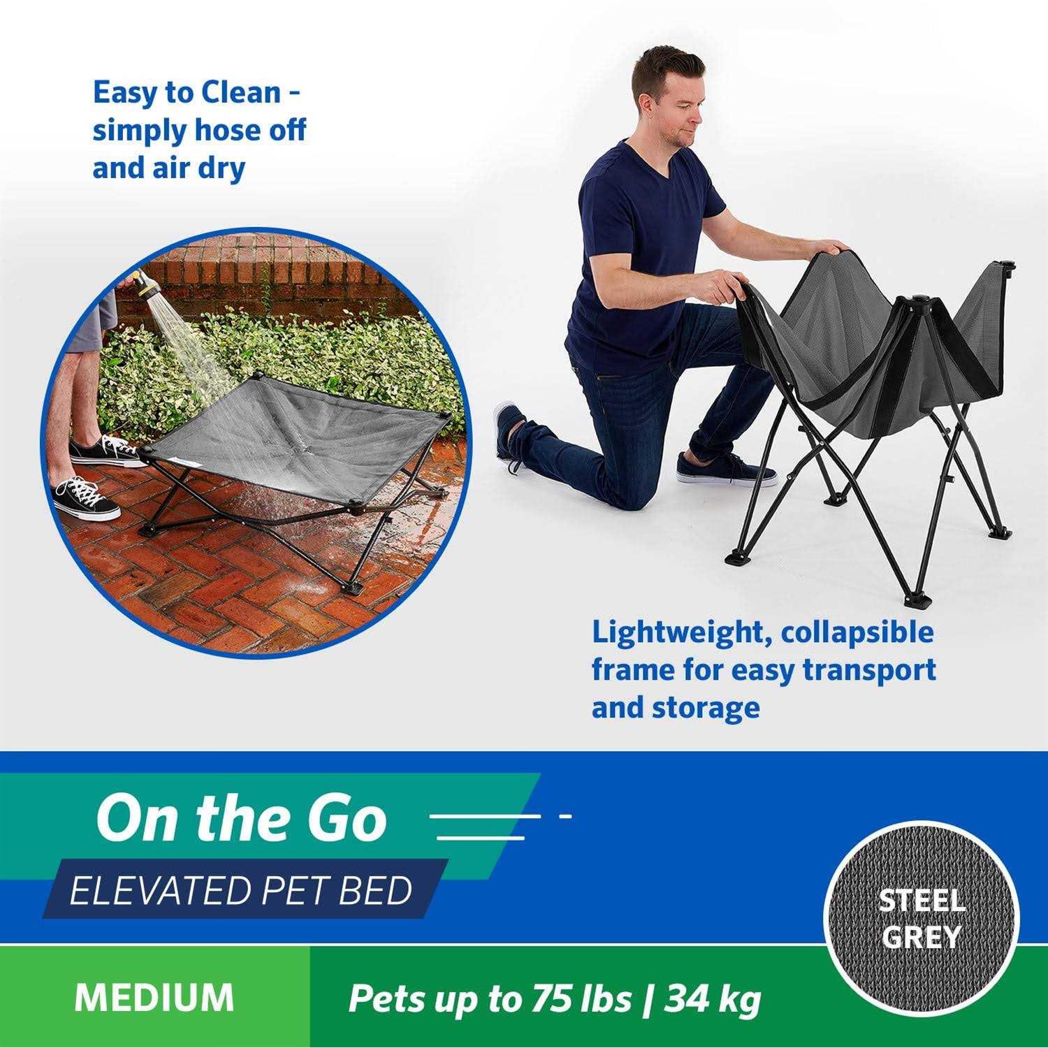 Coolaroo On-the-Go Elevated Pet Bed - Pet Supplies online store