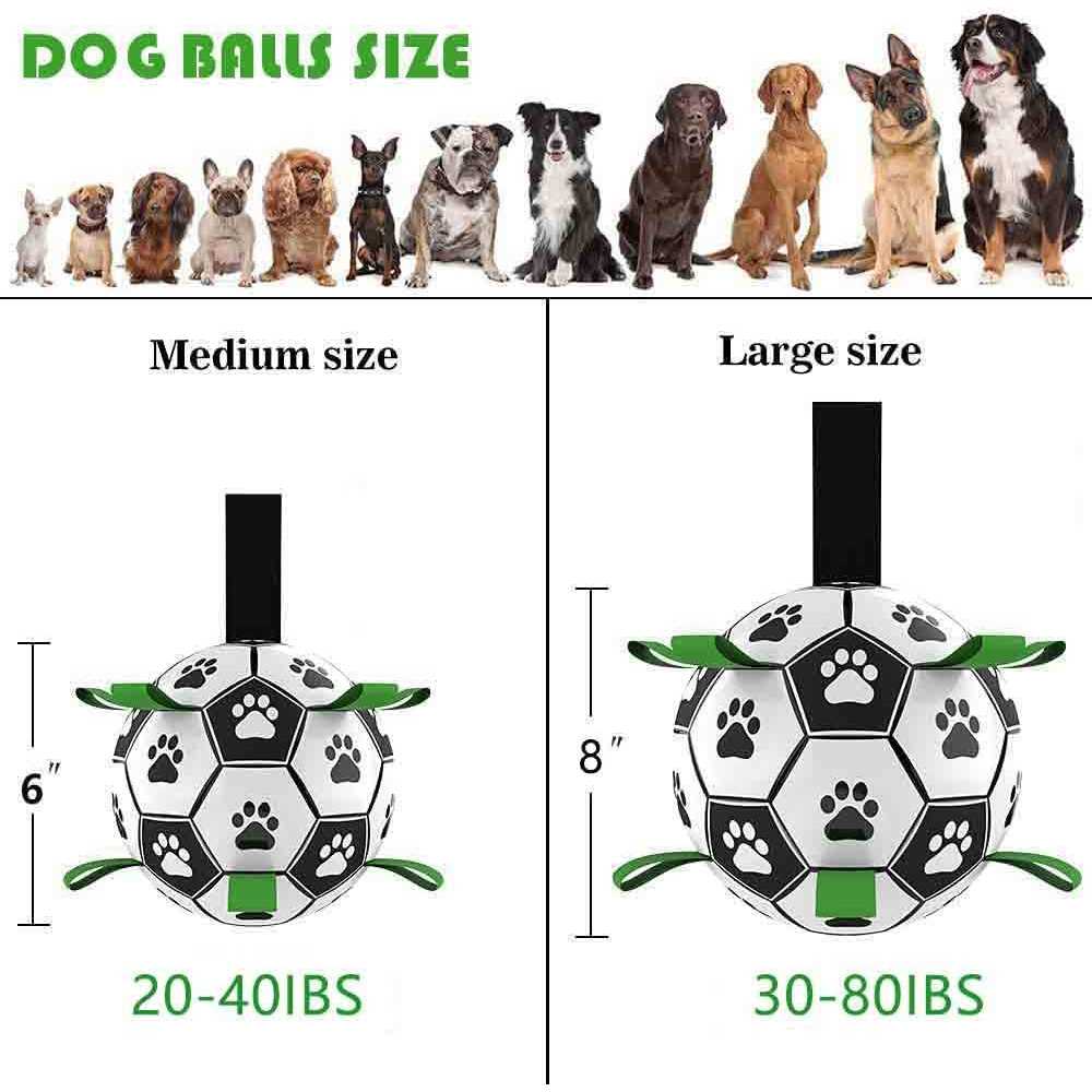 Canmilar Dog Toys Soccer Ball with Straps Interactive Dog Toys for Tug of War - Pet Supplies online store