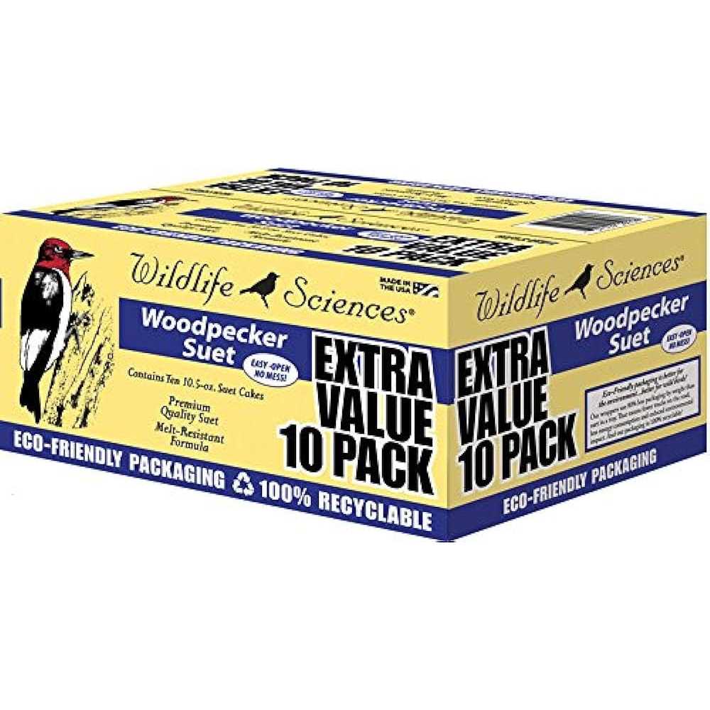 Woodpecker Suet Cake 10 Pack for Wild Birds - Pet Supplies online store