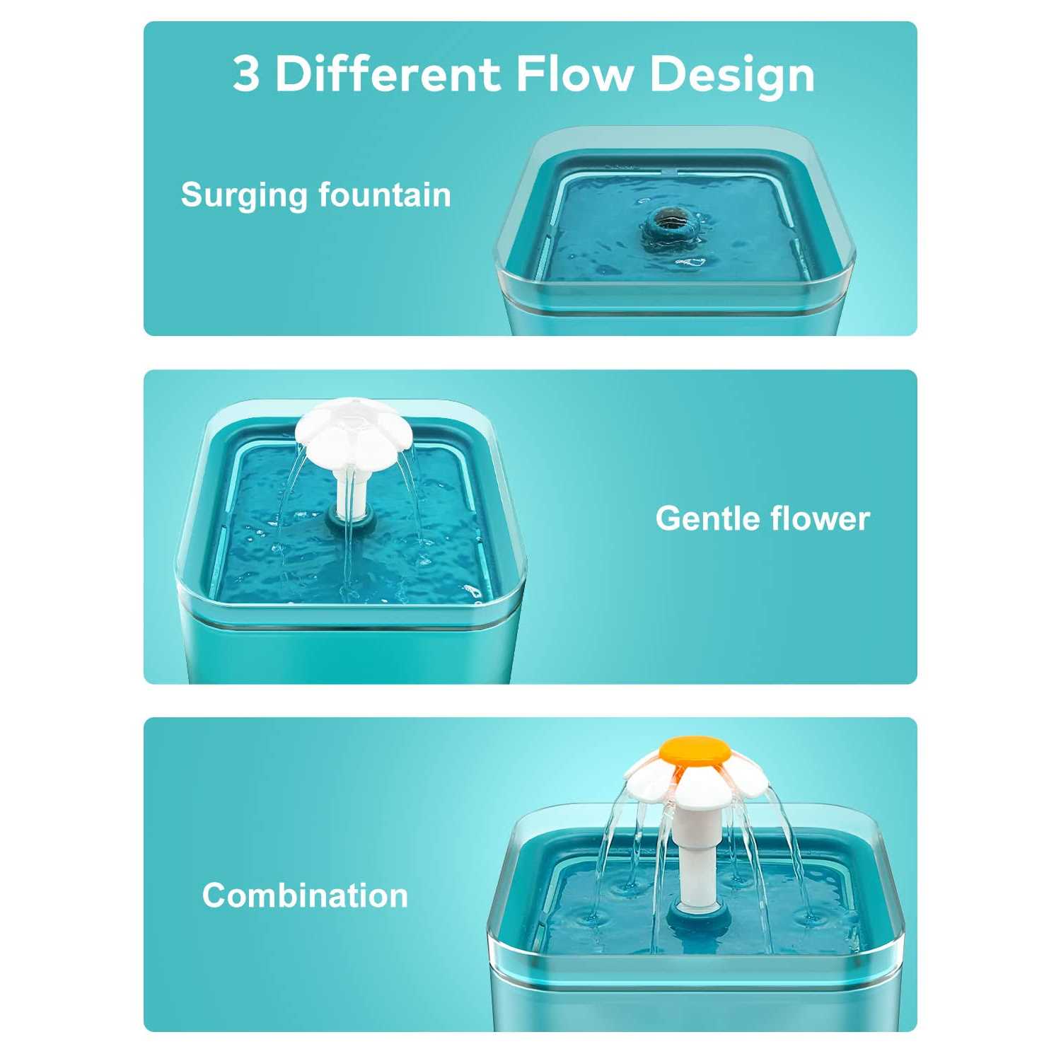 AONBOY Cat Water Fountain Ultra Silent Cat Fountain 67oz/2L - Pet Supplies online store