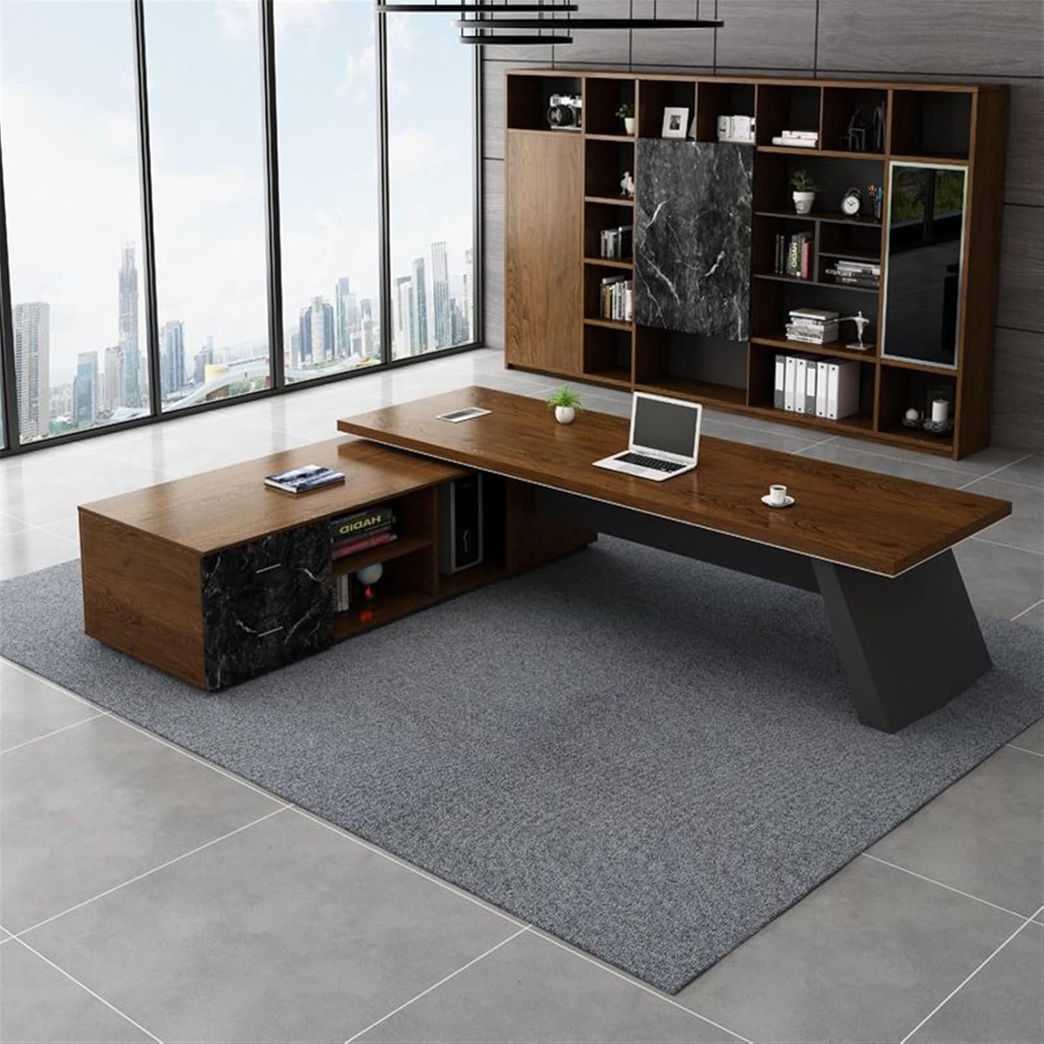 desk,Desks Table Boss Table Computer Table Office Furniture Work Table Company Table and Chair Combination