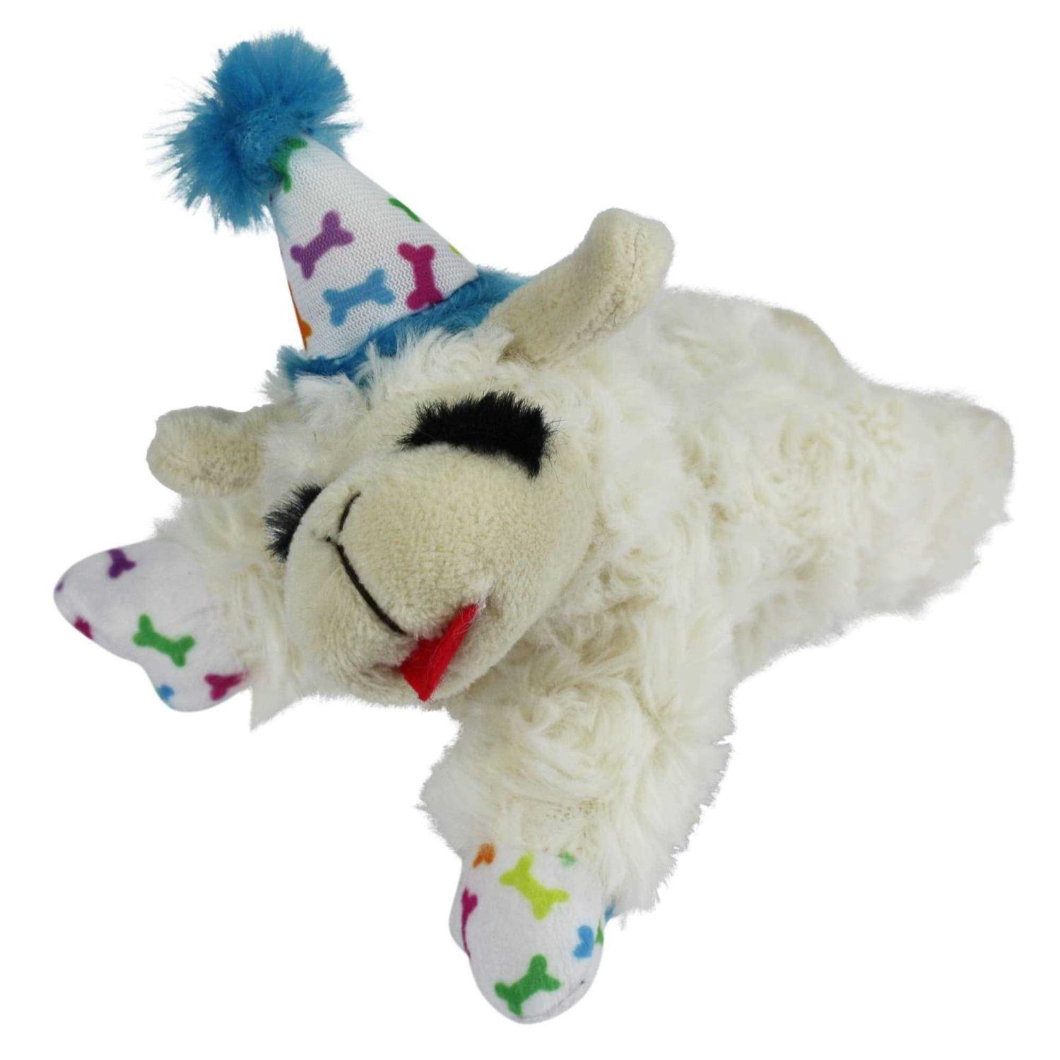 Multipet Happy Birthday Mini Lamb Chop Dog Toy - Pet Supplies online store