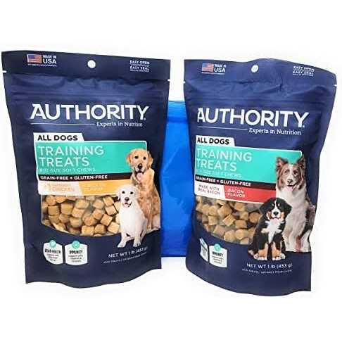 Authority Multivitamin and DHA Support Training Treats Bundle and Tesadorz Resealable Bags - Pet Supplies online store