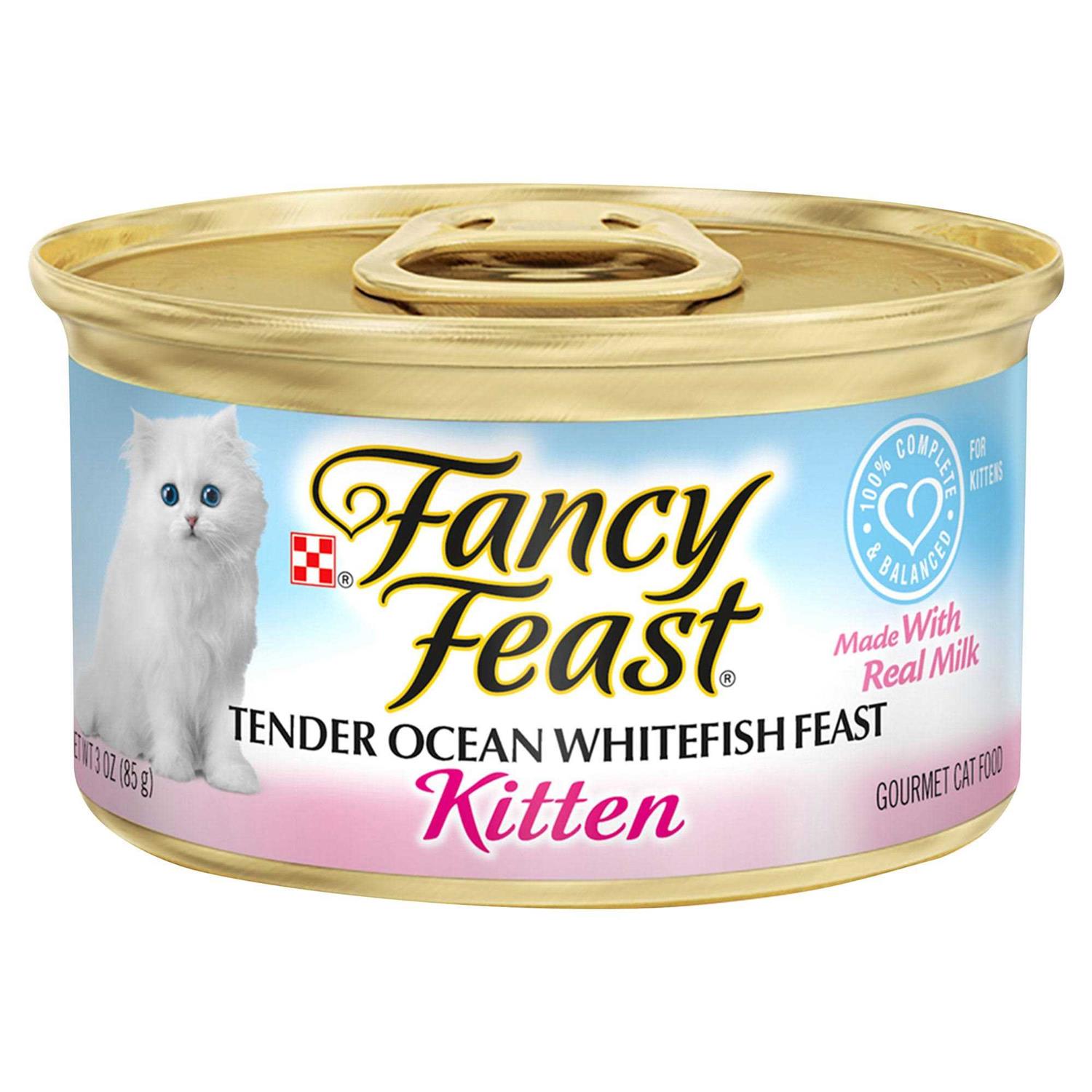 Purina Fancy Feast Tender Ocean Whitefish Feast Wet Cat & Kitten Food - Pet Supplies online store