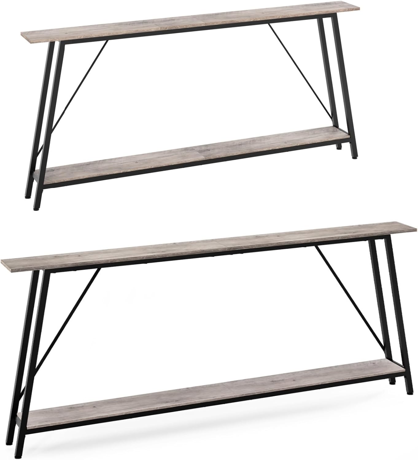 Console Table, Extra Long Entryway Table, Narrow Sofa Tables Behind Couch, Industrial Skinny Hallway Table for Entryway, Display Table CT18BG-CT20BG
