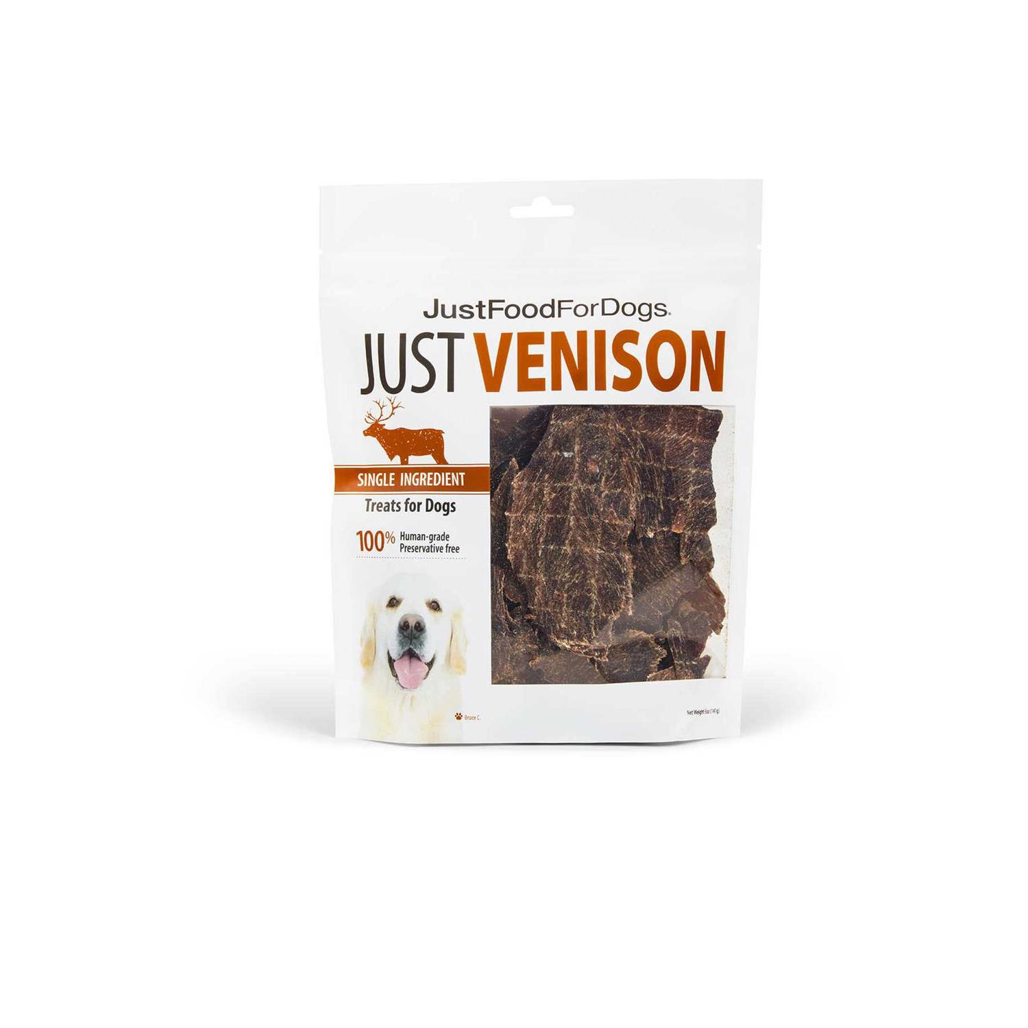 JustFoodForDogs Venison Dehydrated Dog Treats - Pet Supplies online store