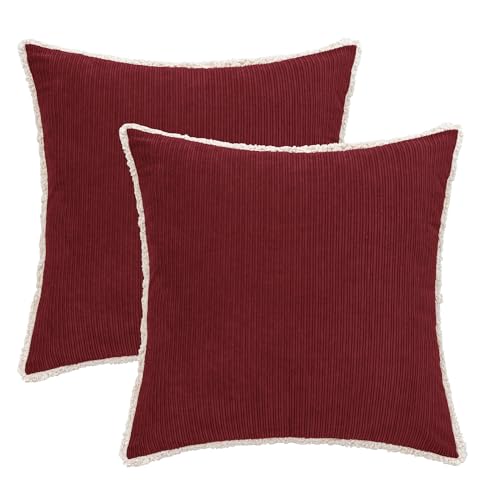 HWY 50 Decorative Throw Pillow Covers Set Cushion Cases with Triple Buttons 20x20 Inch Chenille Soft Farmhouse Accent Pillowcase for Couch Sofa Bed Pack of 2 Light Grey Gray