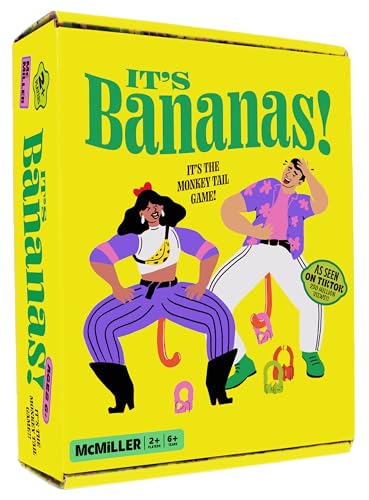 It's Bananas! The Monkey Tail Game - Funny, Fun Party & Family Board Game for Kids, Stocking Stuffer, Christmas, Thanksgiving, White Elephant, Girls Night, Birthday Gift, Gag, Novelty