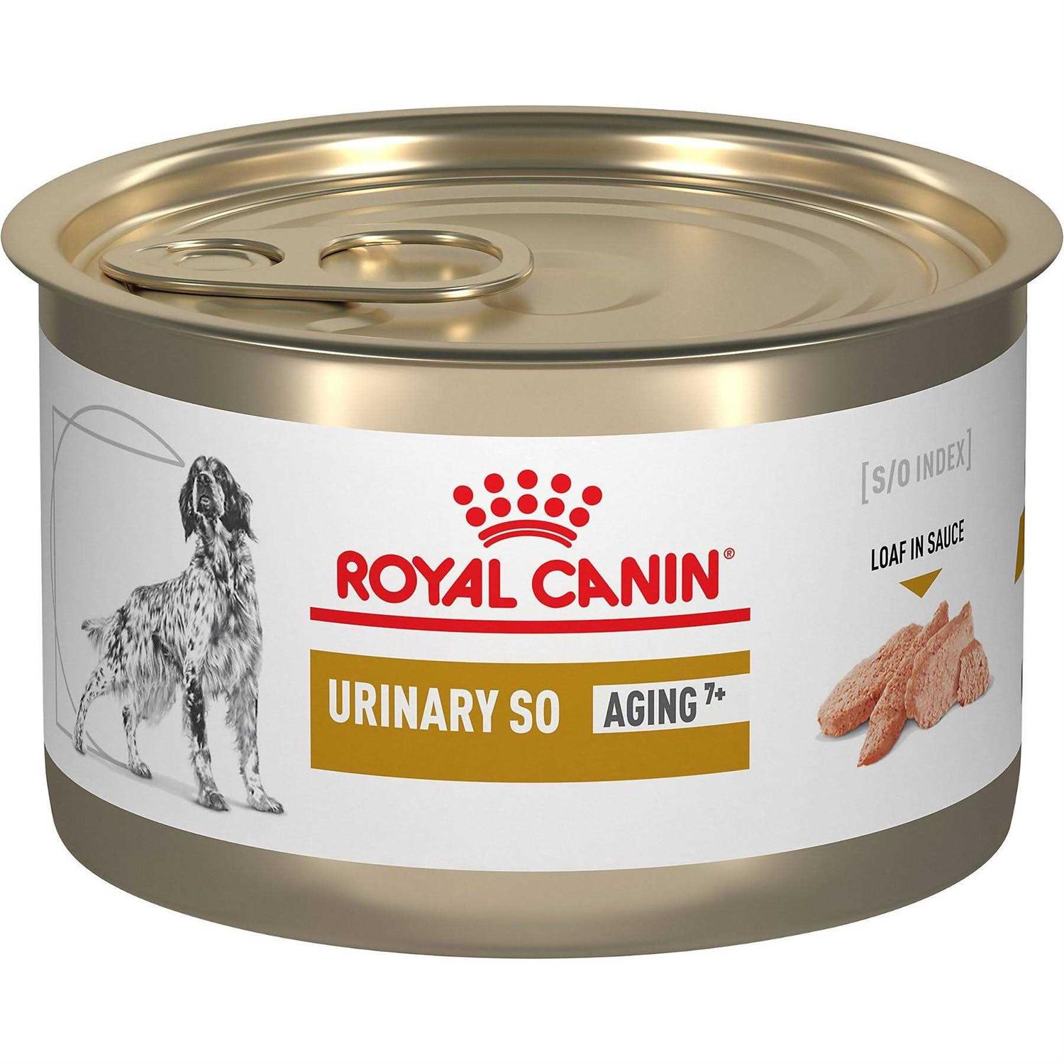 Royal Canin Veterinary Diet Adult Urinary SO Aging 7+ Loaf in Sauce Canned Dog Food - Pet Supplies online store