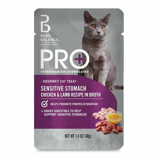 Pure Balance Grain Free Chicken & Lamb Recipe in Broth Sensitive Stomach Gourmet Cat Treat - Pet Supplies online store