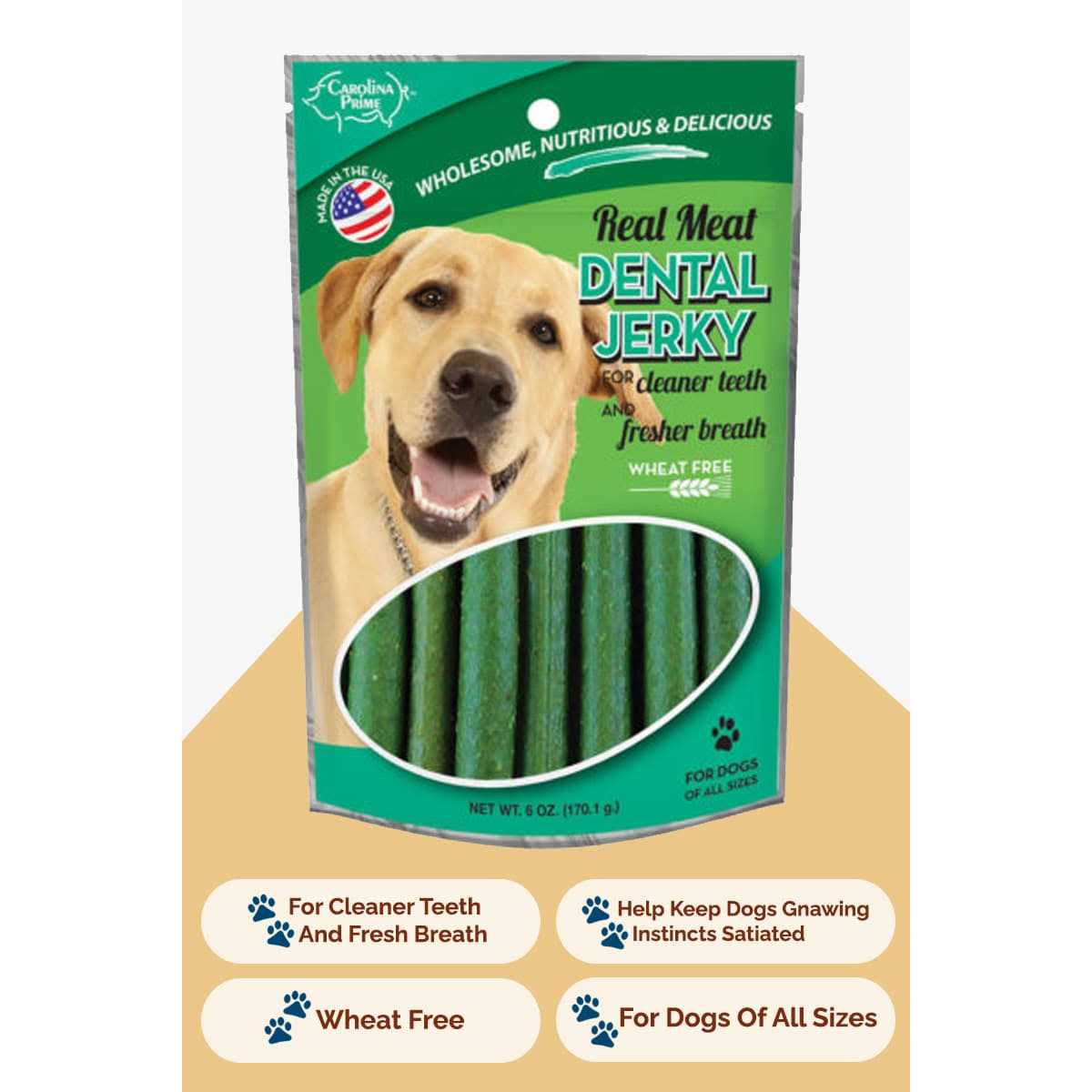 Carolina Prime Pet Dental Jerky Dog Treats - Pet Supplies online store