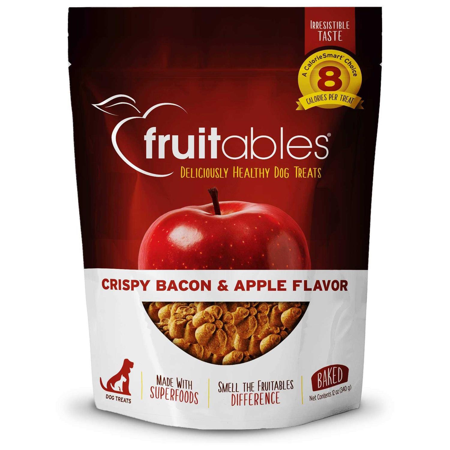 Fruitables Crispy Bacon Apple Dog Treats - Pet Supplies online store