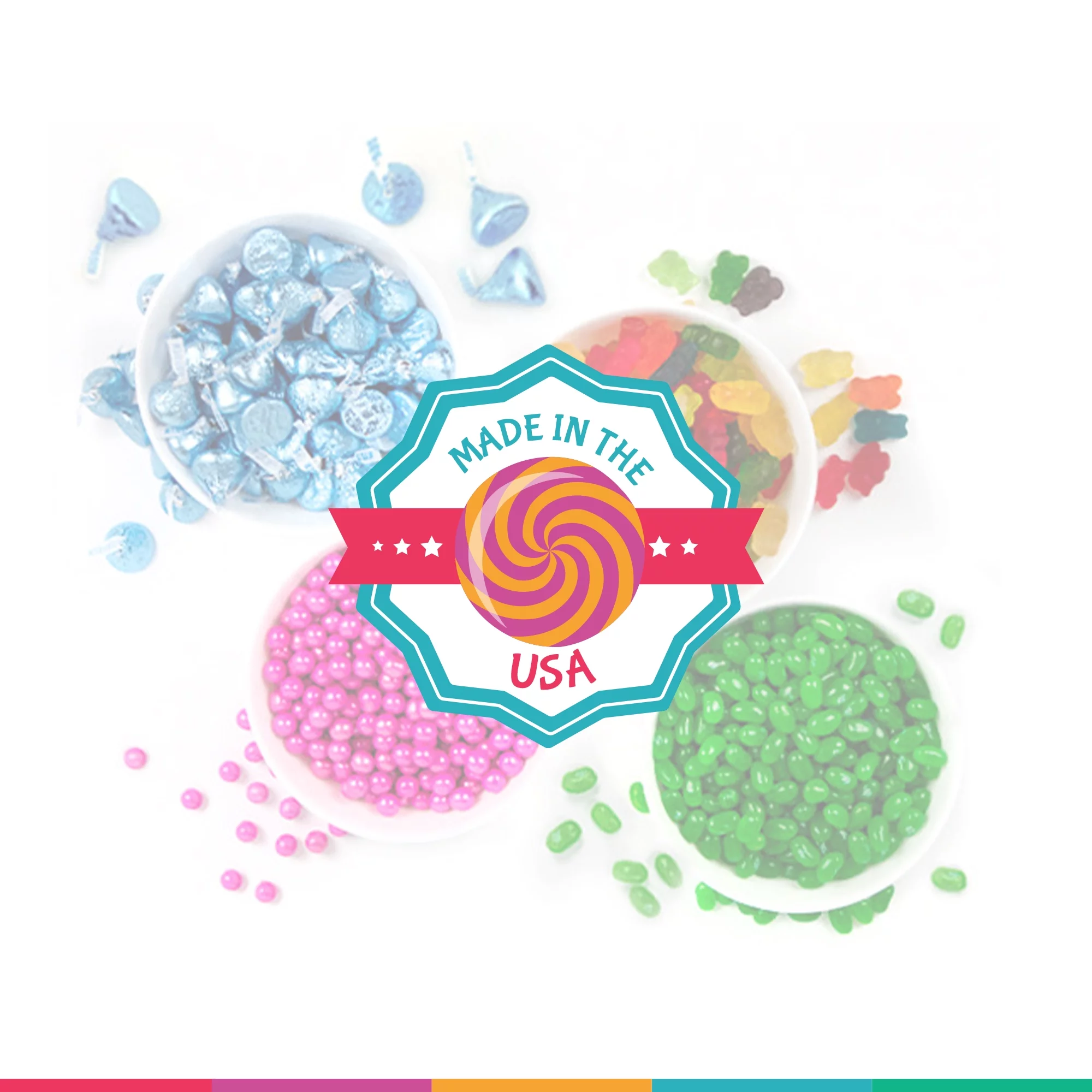 2 lb Light Blue & Silver Hershey's Kisses Candy (Approx. 200 pcs)