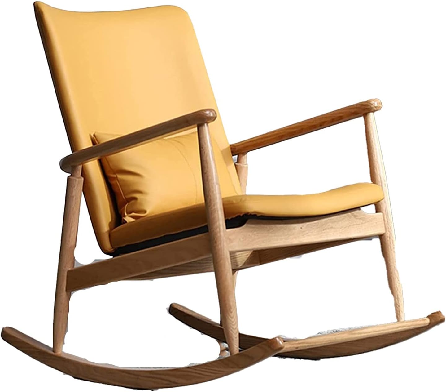 Microfiber Leather Lazy Rocking Chair Simple Household Tumbler Recliner for Bedroom Living Room Balcony.