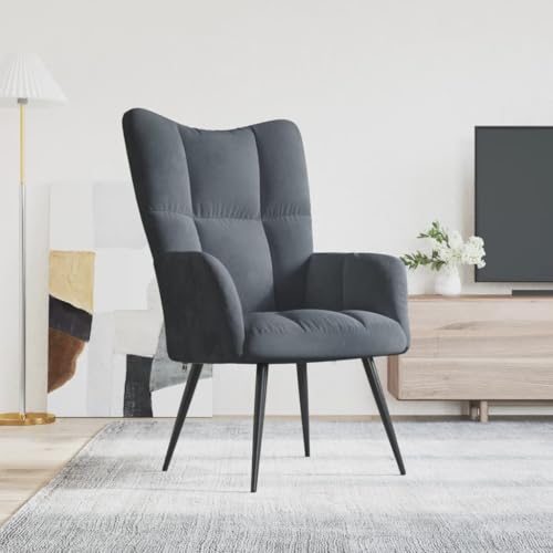 Relaxing Chair Dark Gray Velvet,：Required for Your Convenience Living Room Armchairs, Recliners & Sleeper Chairs