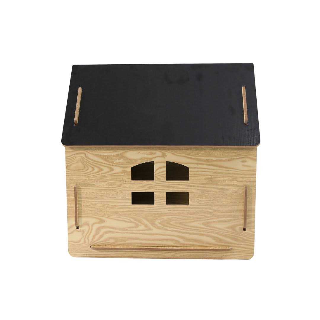 Byrn Wooden Pet house Indoor w/ Roof dog house w/ Removable Mat and Lockable Door for Small dog cat Tucker Murphy Pet Finish - Pet Supplies online store