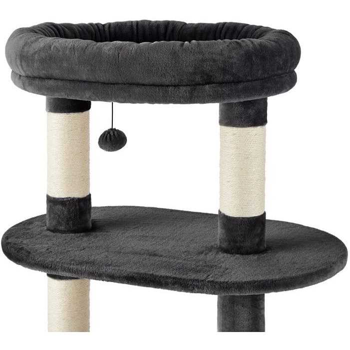 Frisco 59.5-in Heavy Duty Faux Fur Cat Tree Condo - Pet Supplies online store