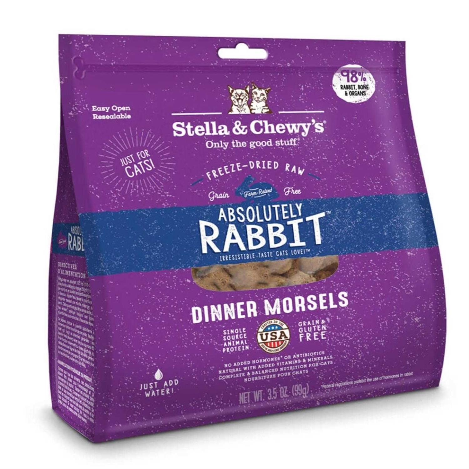 Stella & Chewy's Absolutely Rabbit Dinner Morsels Freeze Dried Cat Food - Pet Supplies online store