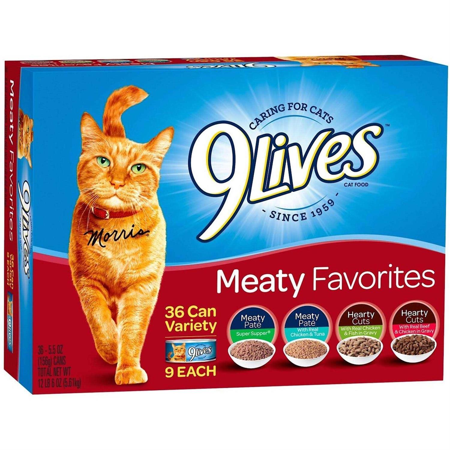 9Lives Meaty Favorites Variety Pack Wet Cat Food - Pet Supplies online store