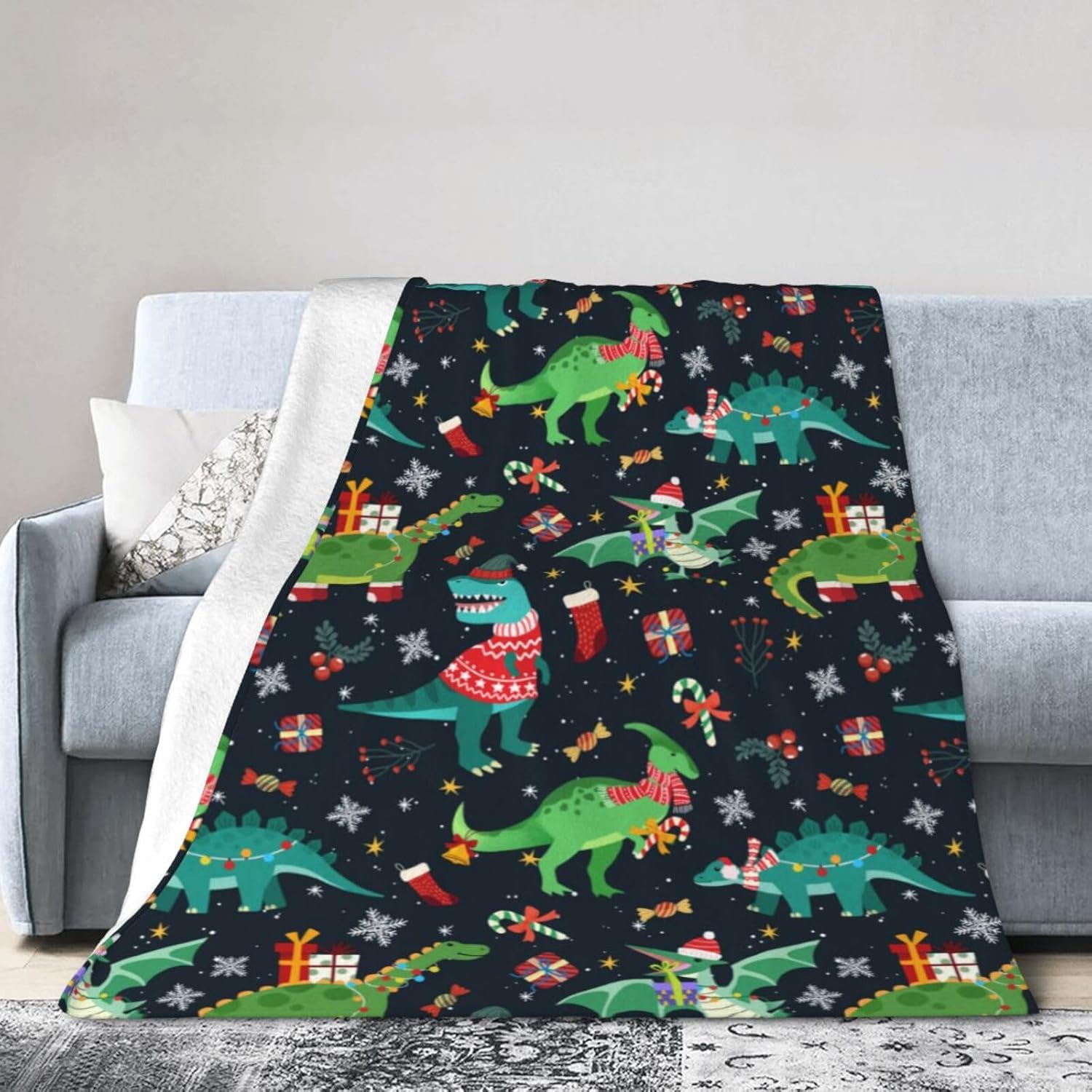 Christmas Dinosaur Blanket 40